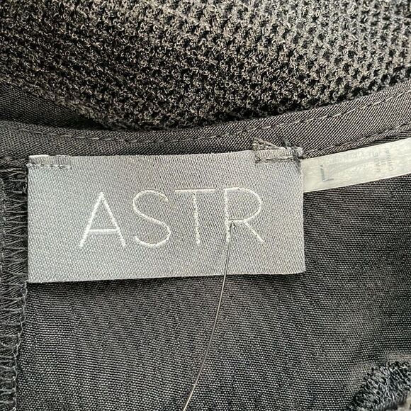 ASTR Black Long Sleeve Floral Lace Mini Dress. Size Large. Witchy, Goth Style. - Picture 13 of 15